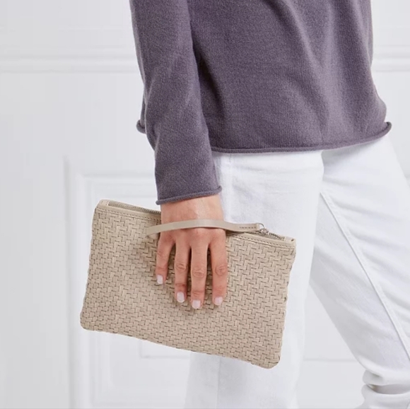 Leather Interwoven Clutch Bag - Picture 3 of 3